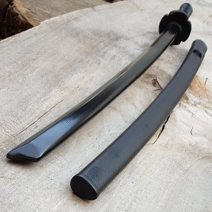 Wooden daito bokken with tsuba, plastic saya and tsukamaki - Japanese sword 102 cm (40.1") for Iaido - European Hornbeam
