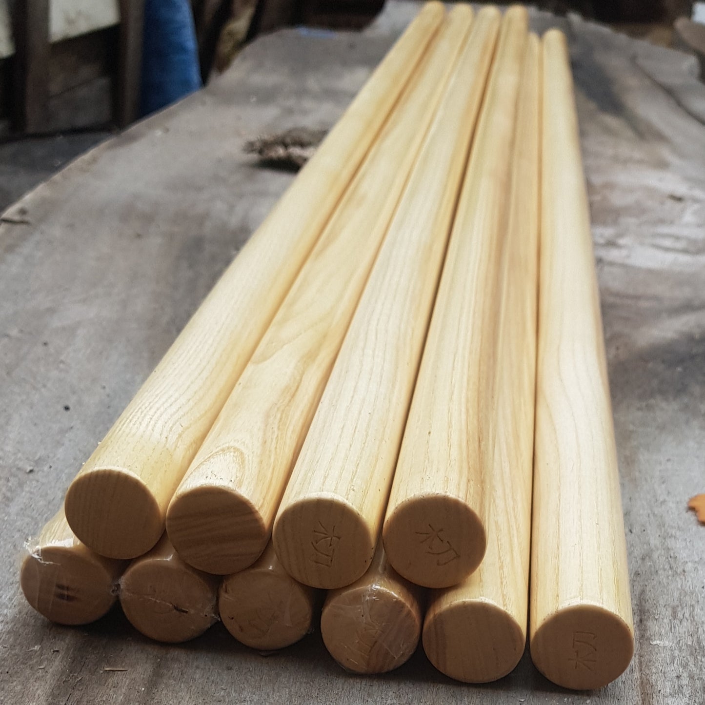 Wooden Jo staff for aikido jodo kobudo 128 cm (50.4") - European Ash - 10 pcs (20% off)
