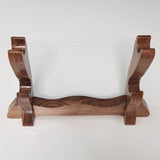 Sword Katana Bokken Stand Holder - Natural Wood Walnut - 2 layer