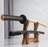 Sword Katana Bokken Stand Holder - Natural Wood Walnut - 2 layer