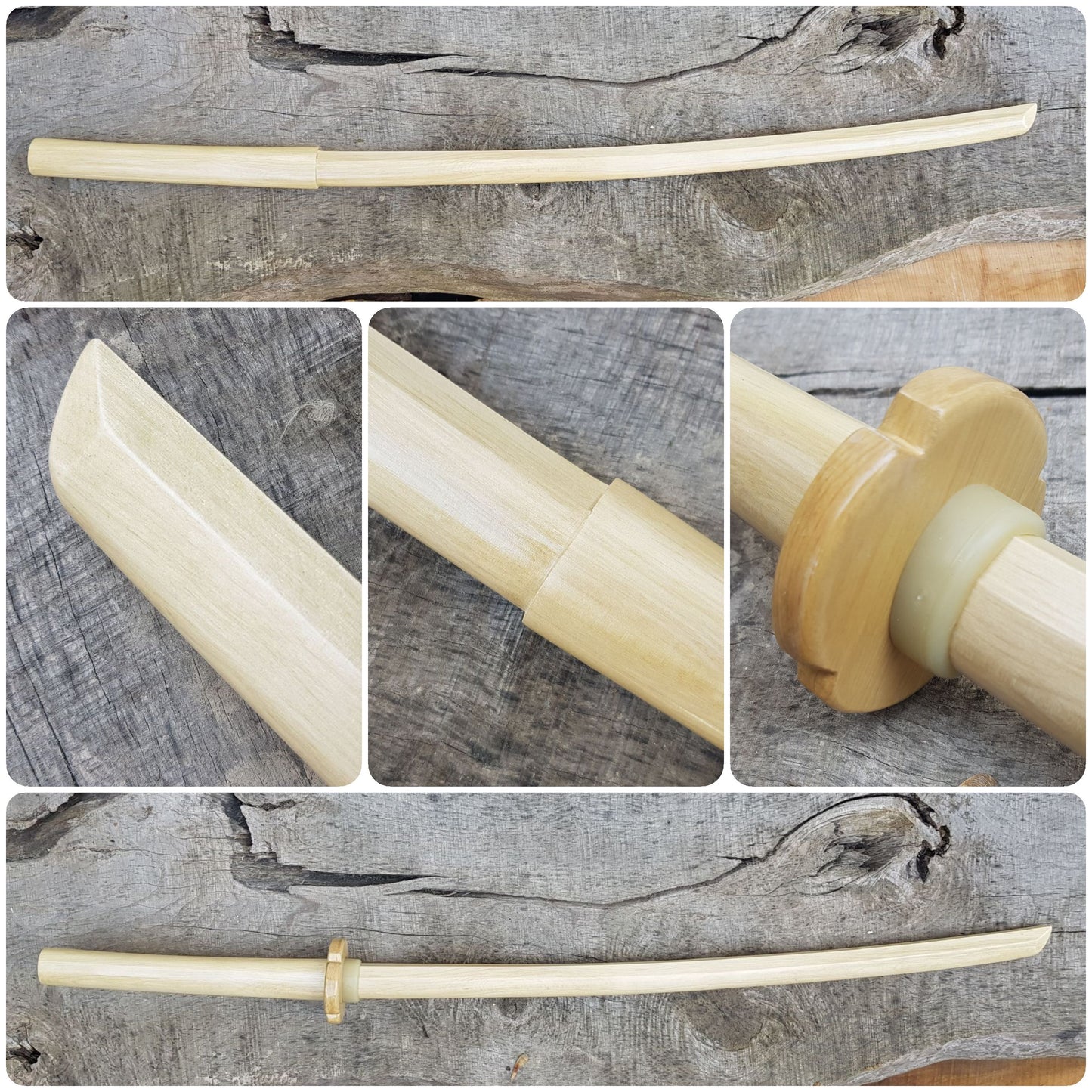 Japanese Bokken Daito 102 (40.1") with tsuba - Aikido,Kendo - European hornbeam