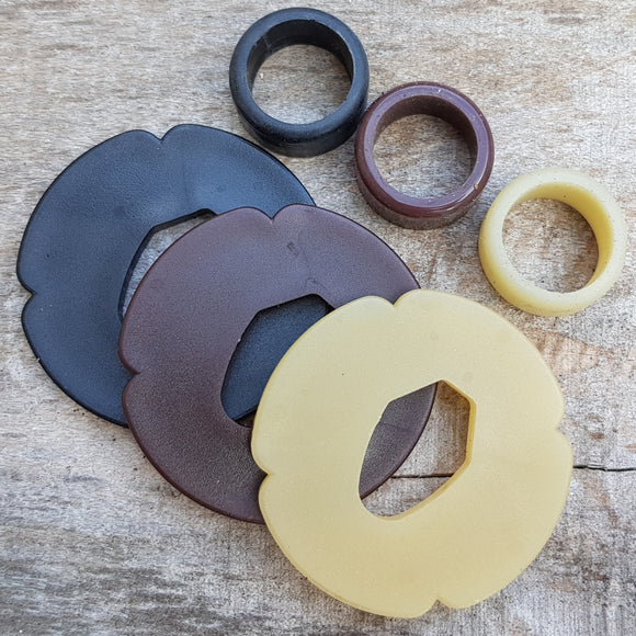 Plastic tsuba (garda) for bokken