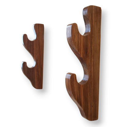 Wooden Wall Mounted Sword Katana Bokken Holder - 2 layers - Walnut