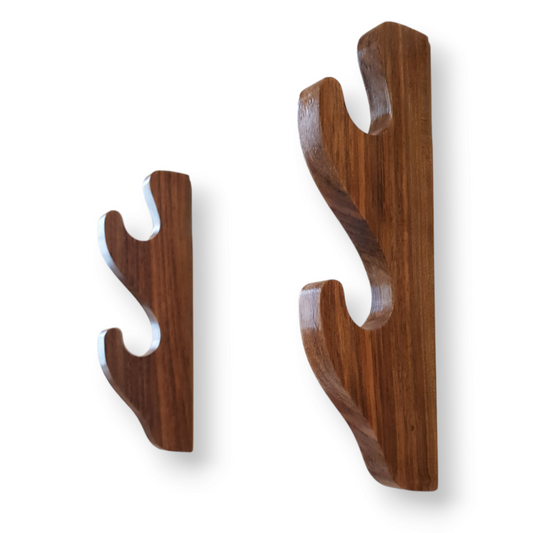 Wooden Wall Mounted Sword Katana Bokken Holder - 2 layers - Walnut