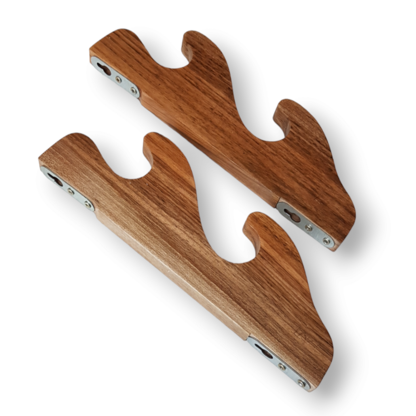 Wooden Wall Mounted Sword Katana Bokken Holder - 2 layers - Walnut