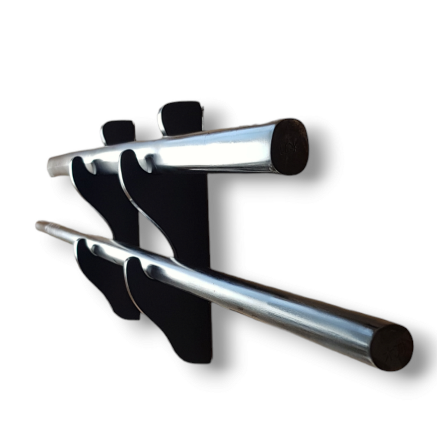 Wooden Wall Mounted Sword Katana Bokken Holder - 2 Layers - Ash Wood
