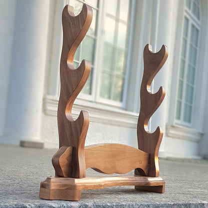 Premium wooden sword stand for katana, samurai, and collectible swords