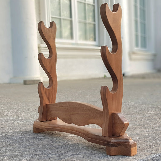 Premium wooden sword stand for katana, samurai, and collectible swords