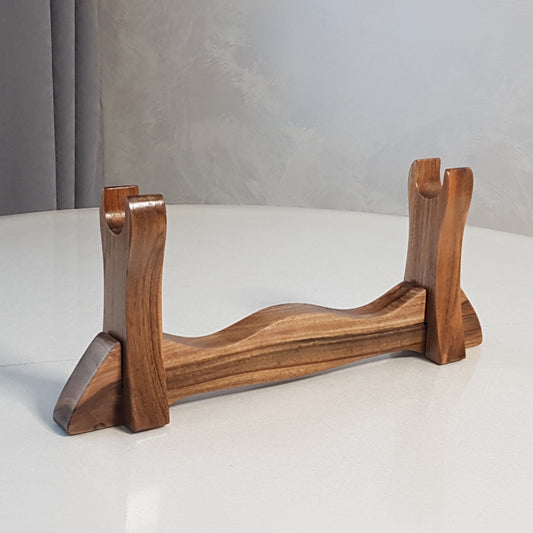 Handcrafted wooden sword display stand – perfect for katanas and collectibles