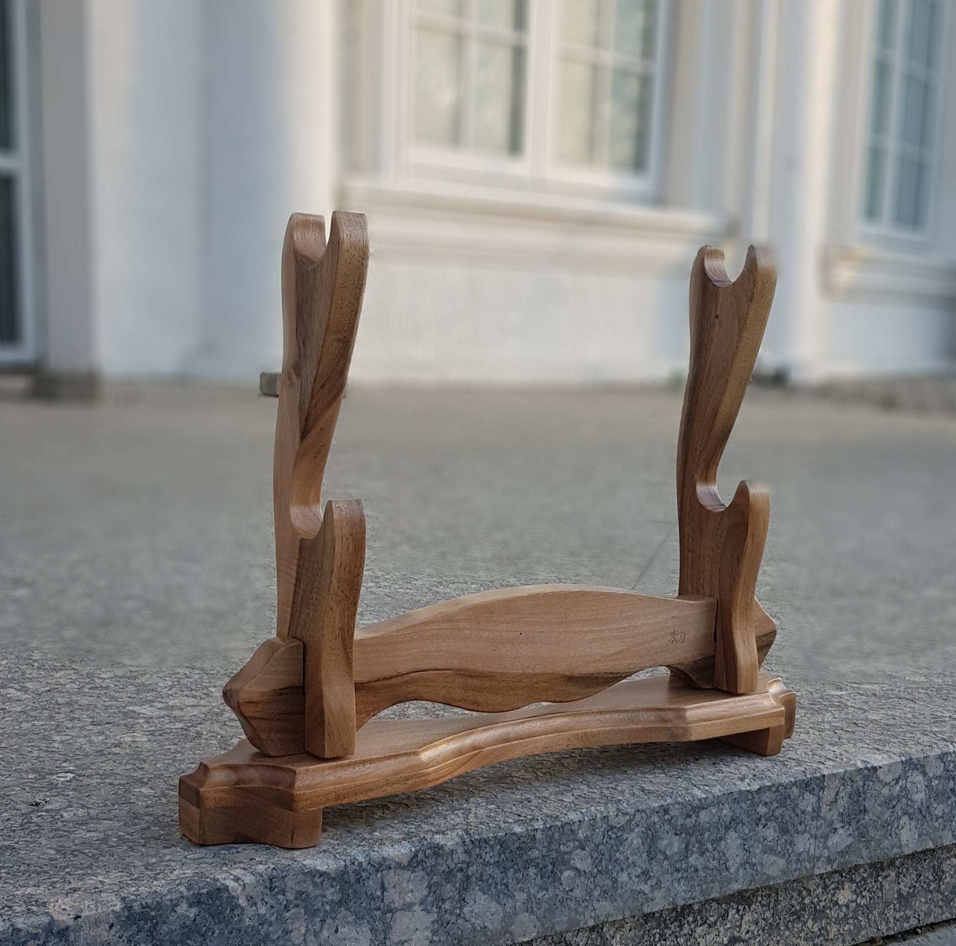 "Premium wooden sword stand for katana, samurai, and collectible swords