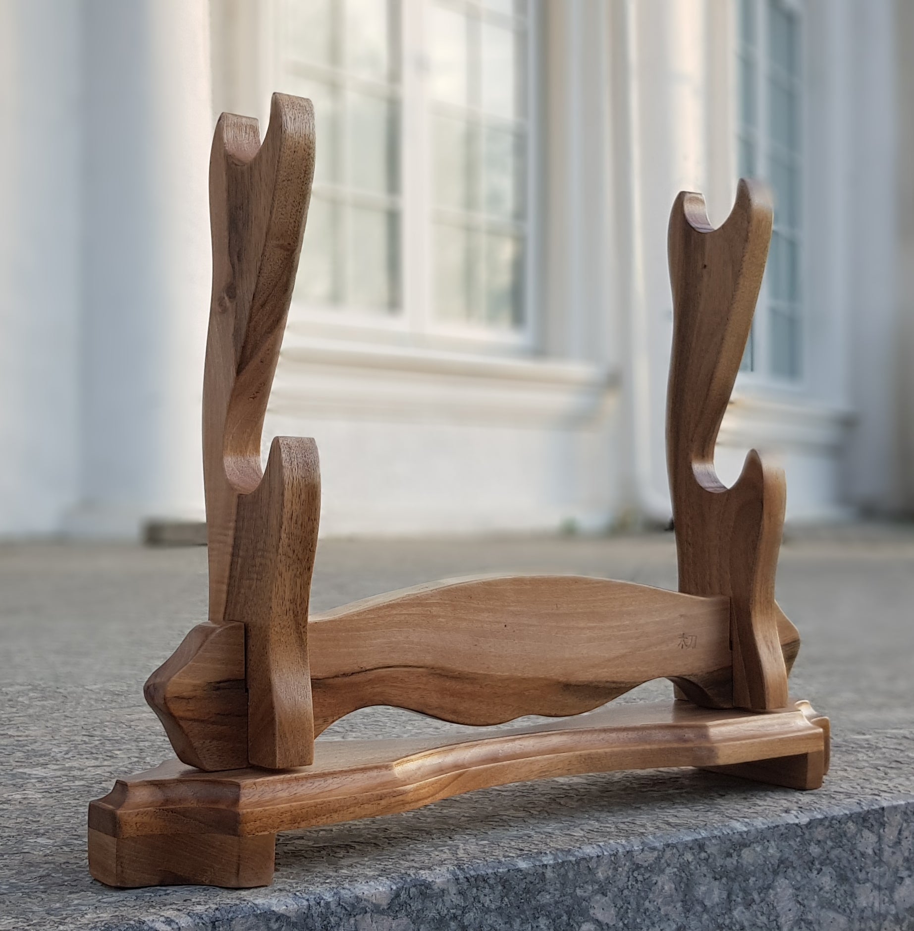 Durable wooden sword holder for samurai swords, katanas, and decorative blades