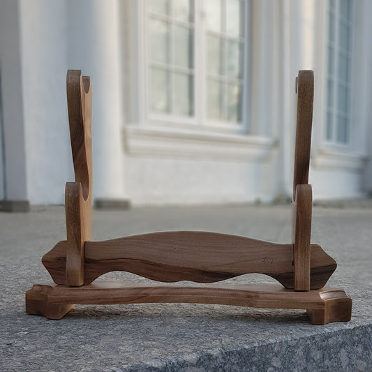 Durable wooden sword holder for samurai swords, katanas, and decorative blades