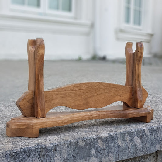 Elegant wooden stand for sword display – ideal for collectors and martial artists