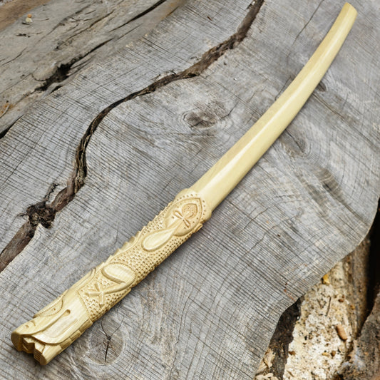 Wooden Bokken Daito Deluxe Dragon 102 (40.1") cm - Aikido, Kenjutsu -  European Hornbeam