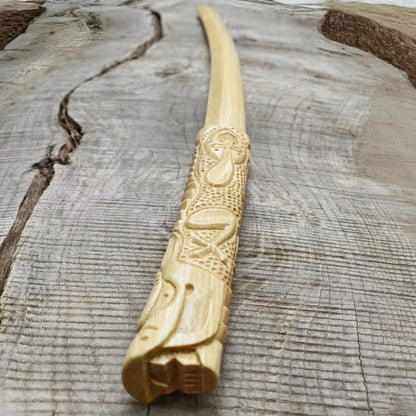 Wooden Bokken Daito Deluxe Dragon 102 (40.1") cm - Aikido, Kenjutsu -  European Hornbeam