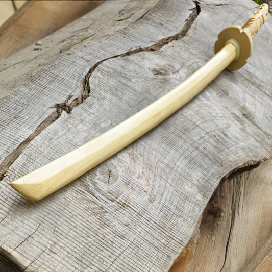 Wooden Bokken Daito Deluxe Dragon 102 (40.1") cm with tsuba- Aikido, Kenjutsu - European Hornbeam