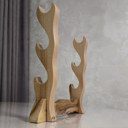 Elegant wooden stand for sword display – ideal for collectors and martial artists