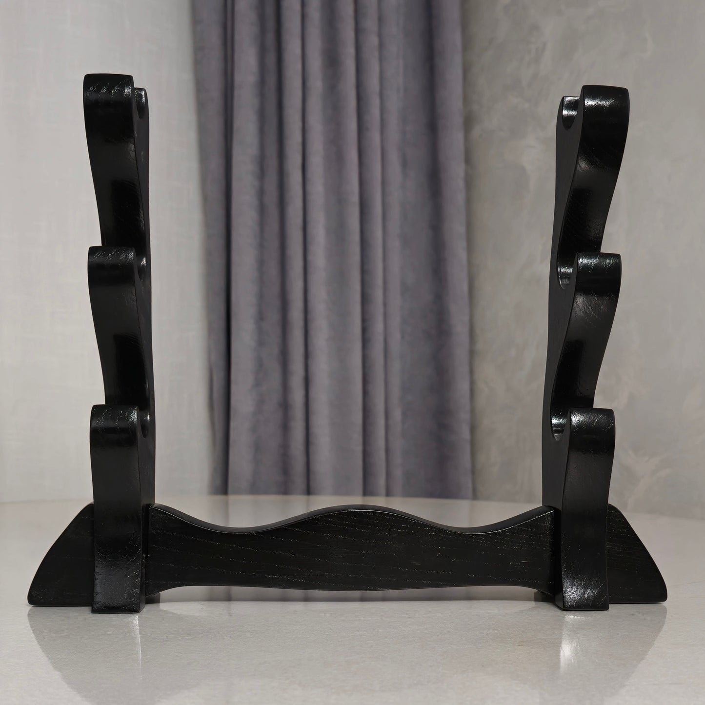 Durable wooden sword holder for samurai swords, katanas, and decorative blades