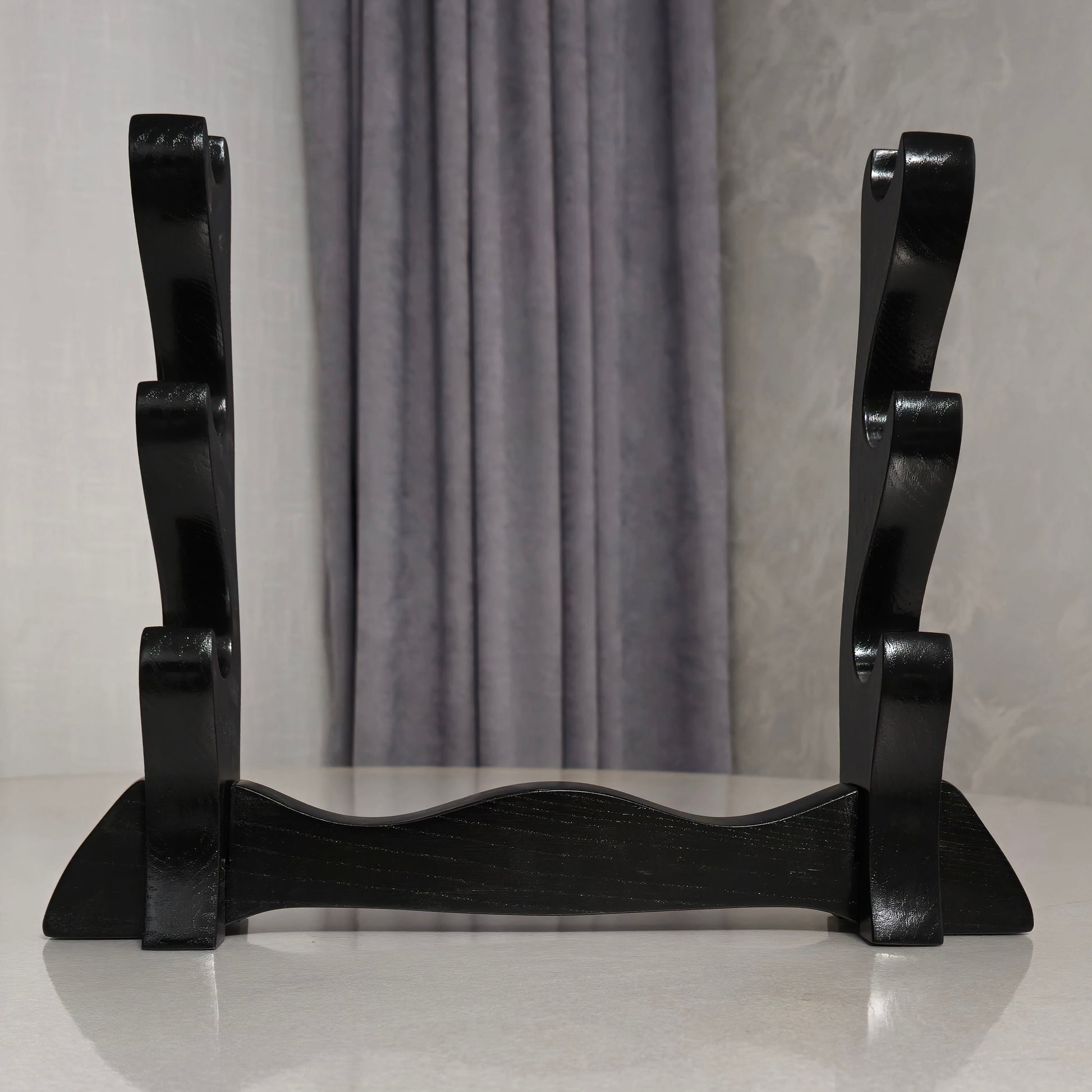 Durable wooden sword holder for samurai swords, katanas, and decorative blades