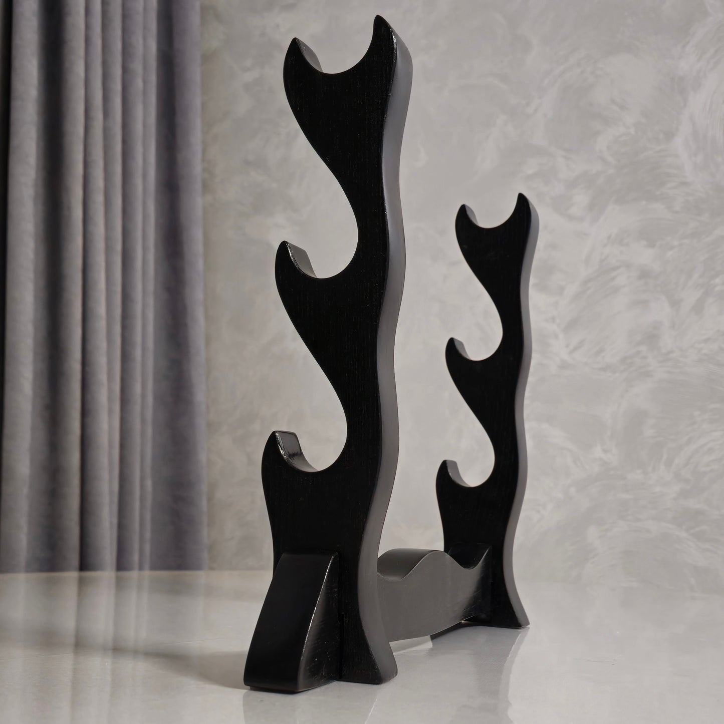 Durable wooden sword holder for samurai swords, katanas, and decorative blades