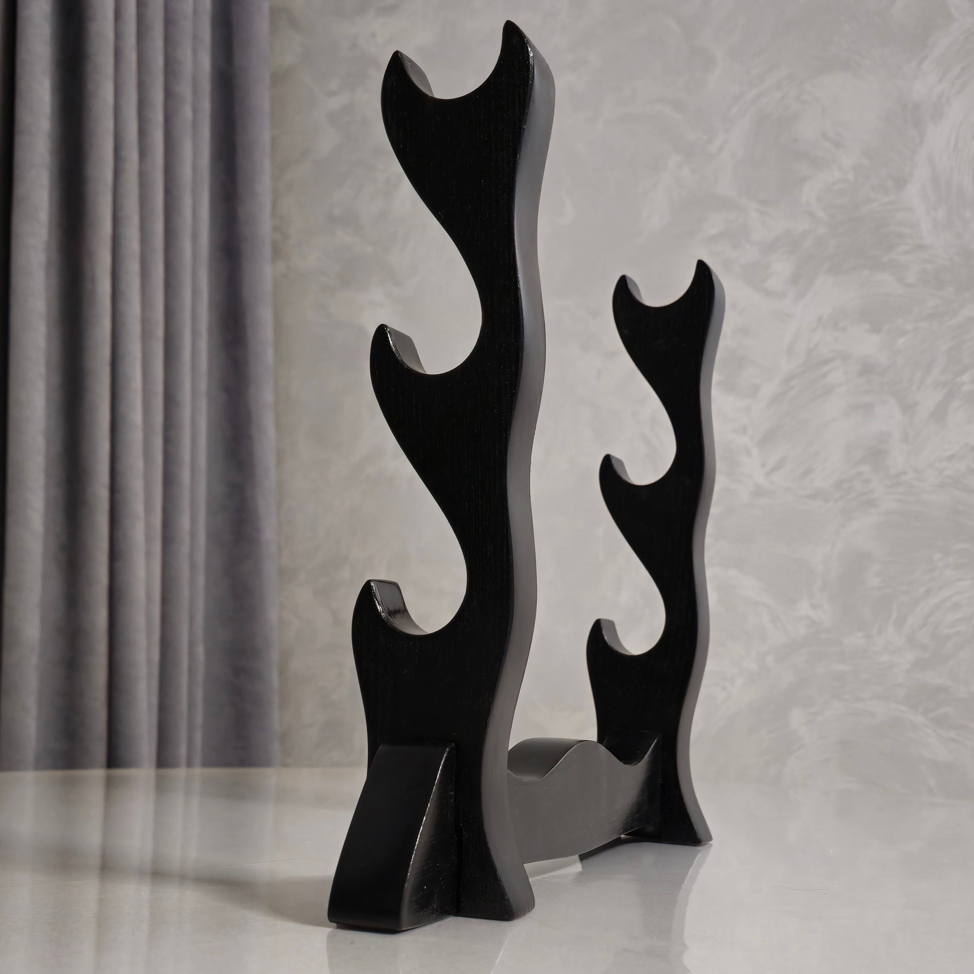 Durable wooden sword holder for samurai swords, katanas, and decorative blades