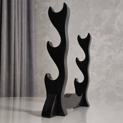 Durable wooden sword holder for samurai swords, katanas, and decorative blades
