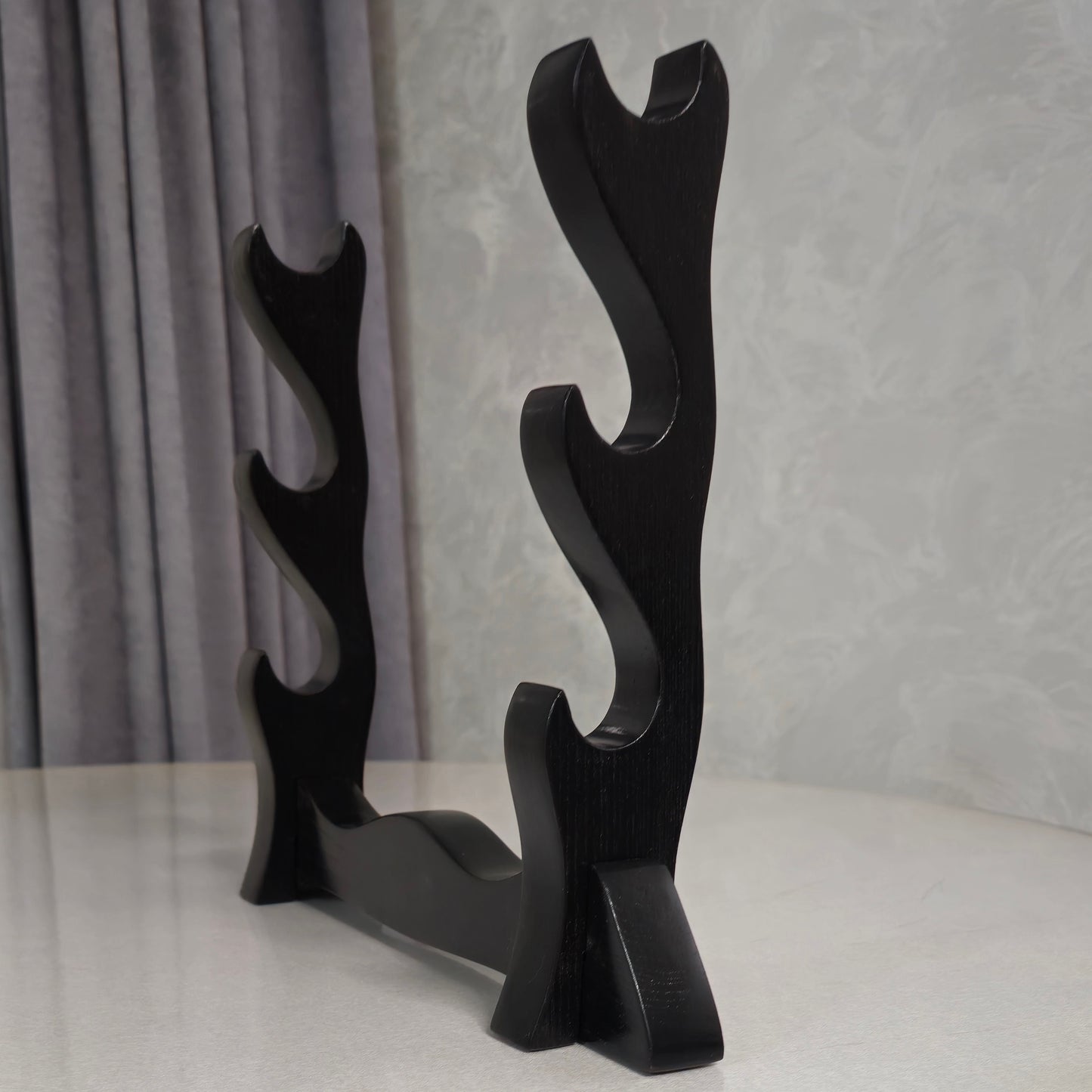 Durable wooden sword holder for samurai swords, katanas, and decorative blades
