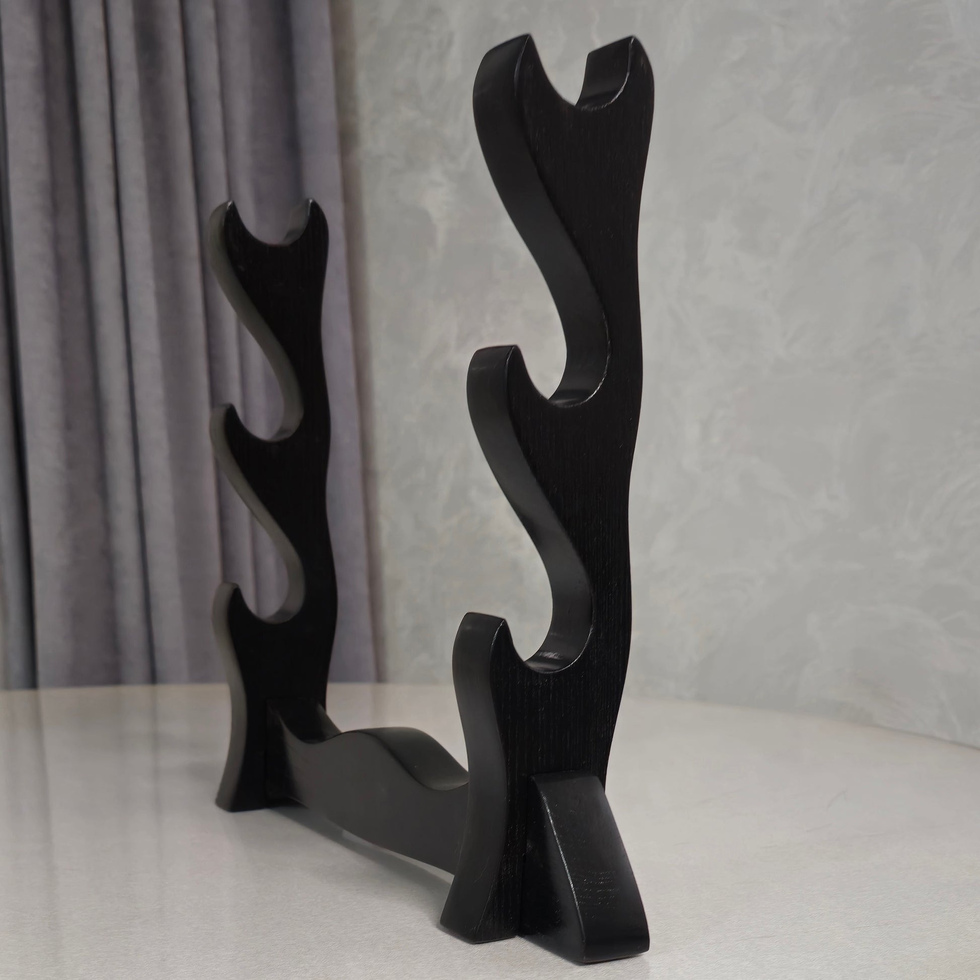 Durable wooden sword holder for samurai swords, katanas, and decorative blades