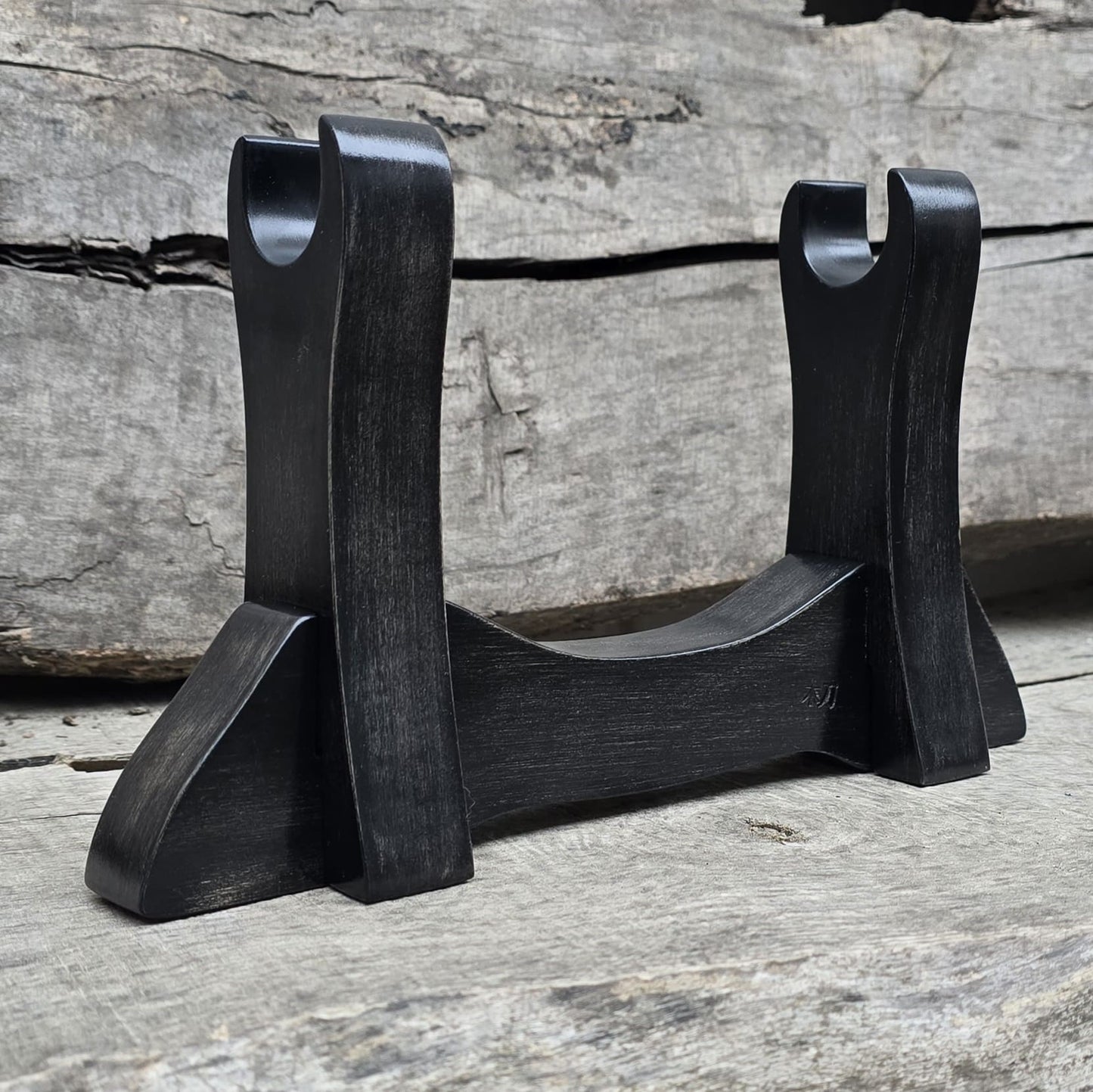 Handcrafted wooden sword and knife display stand – perfect for katanas and collectibles