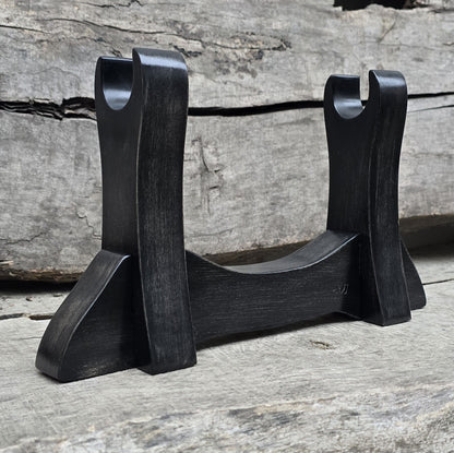 Handcrafted wooden sword and knife display stand – perfect for katanas and collectibles