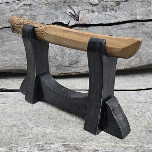 Handcrafted wooden sword and knife display stand – perfect for katanas and collectibles