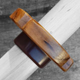 Wooden tsuba (garda) for bokken - Natural Wood Walnut