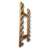 The Wall Stand for Weapons - Sword, Bokken, Staff - 7-10 Layer - Natural Wood (Walnut)