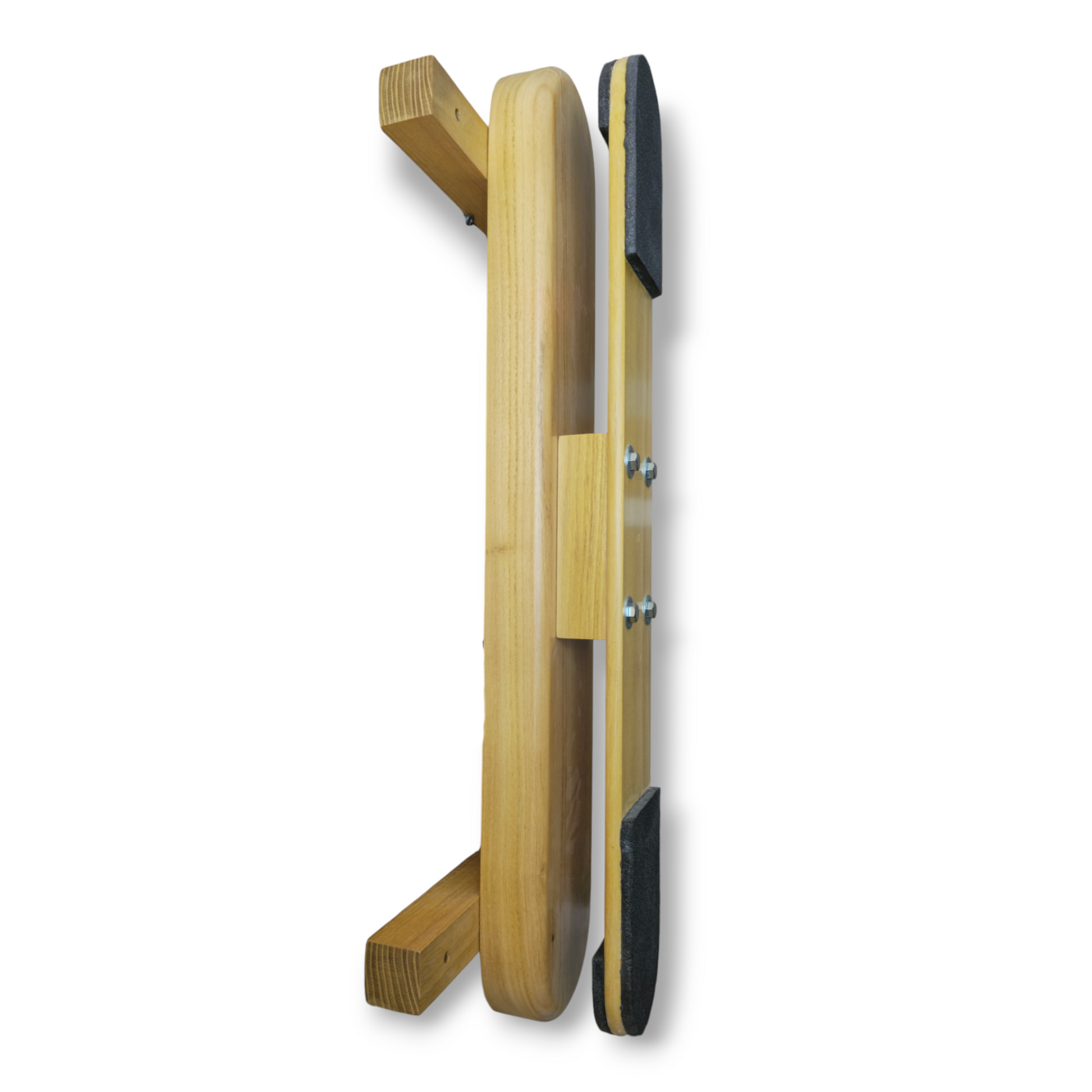 Traditional wooden makiwara for karate striking and conditioning training