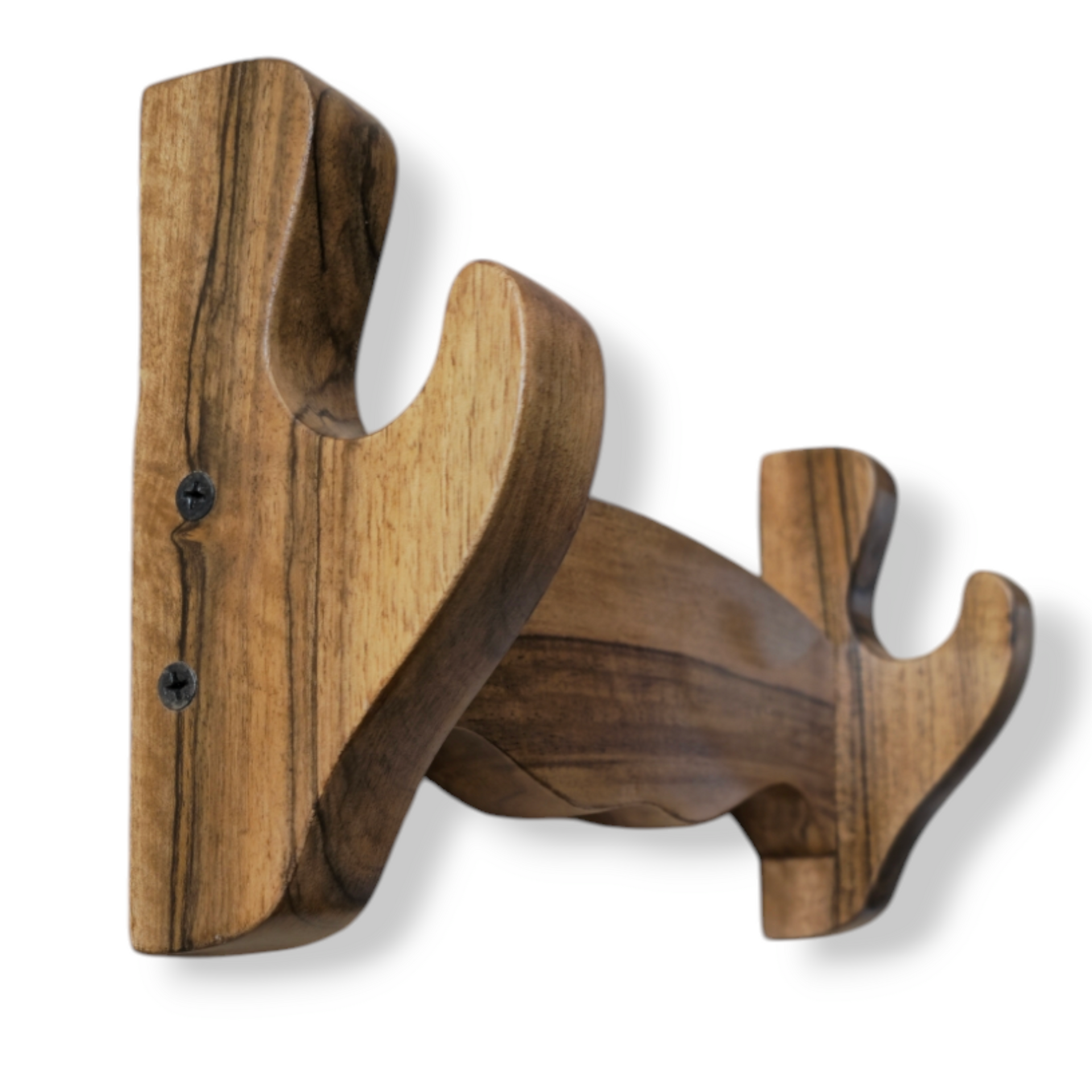 Wooden Wall Mounted Sword Katana Bokken Rack - Natural Wood Walnut