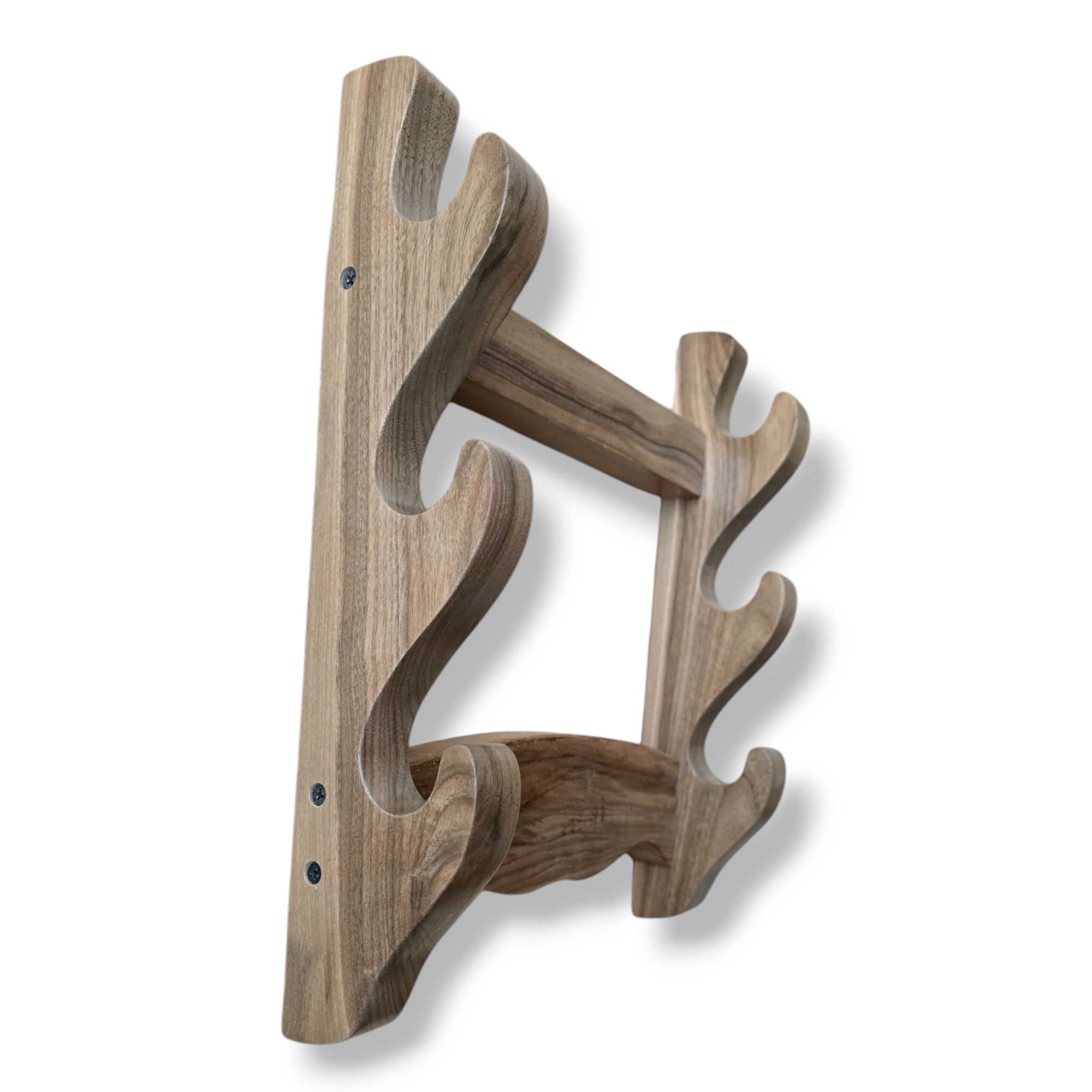 Wooden Wall Mounted Sword Katana Bokken Holder - Natural Wood