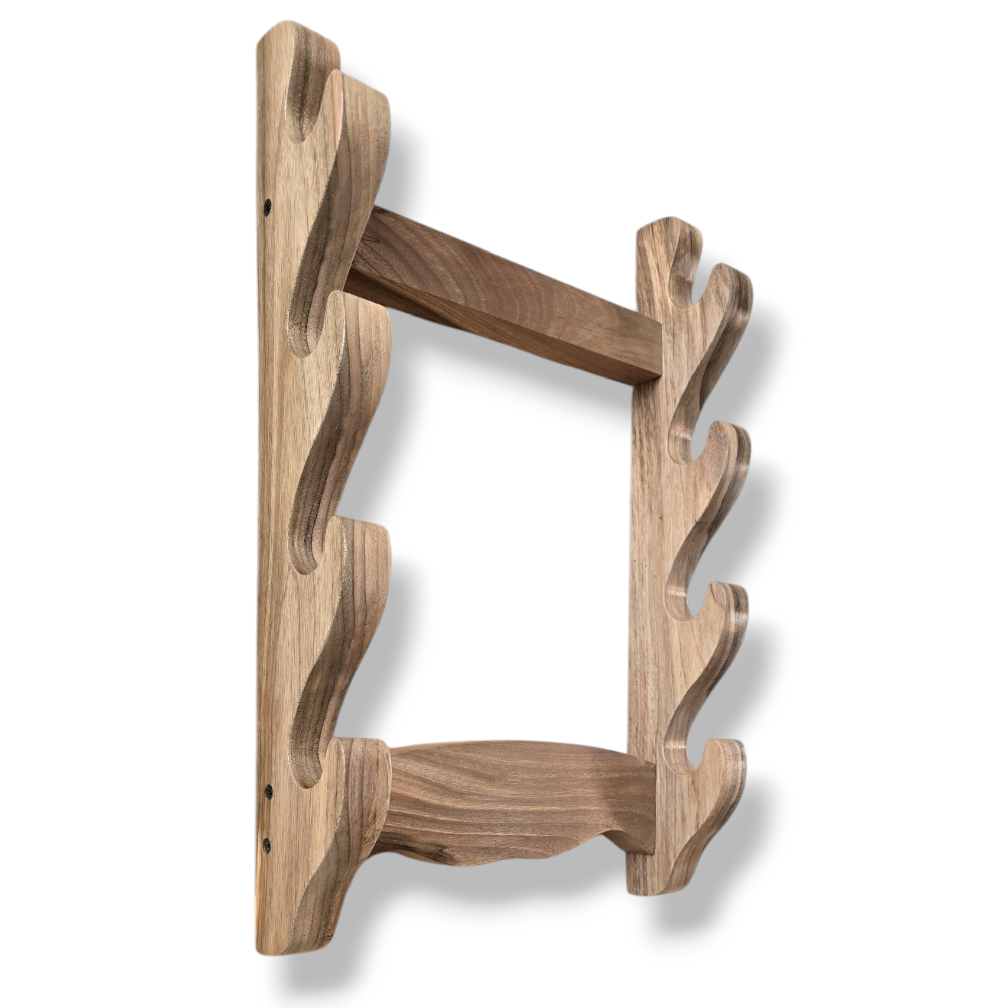 Wooden Wall Mounted Sword Katana Bokken Holder - Natural Wood