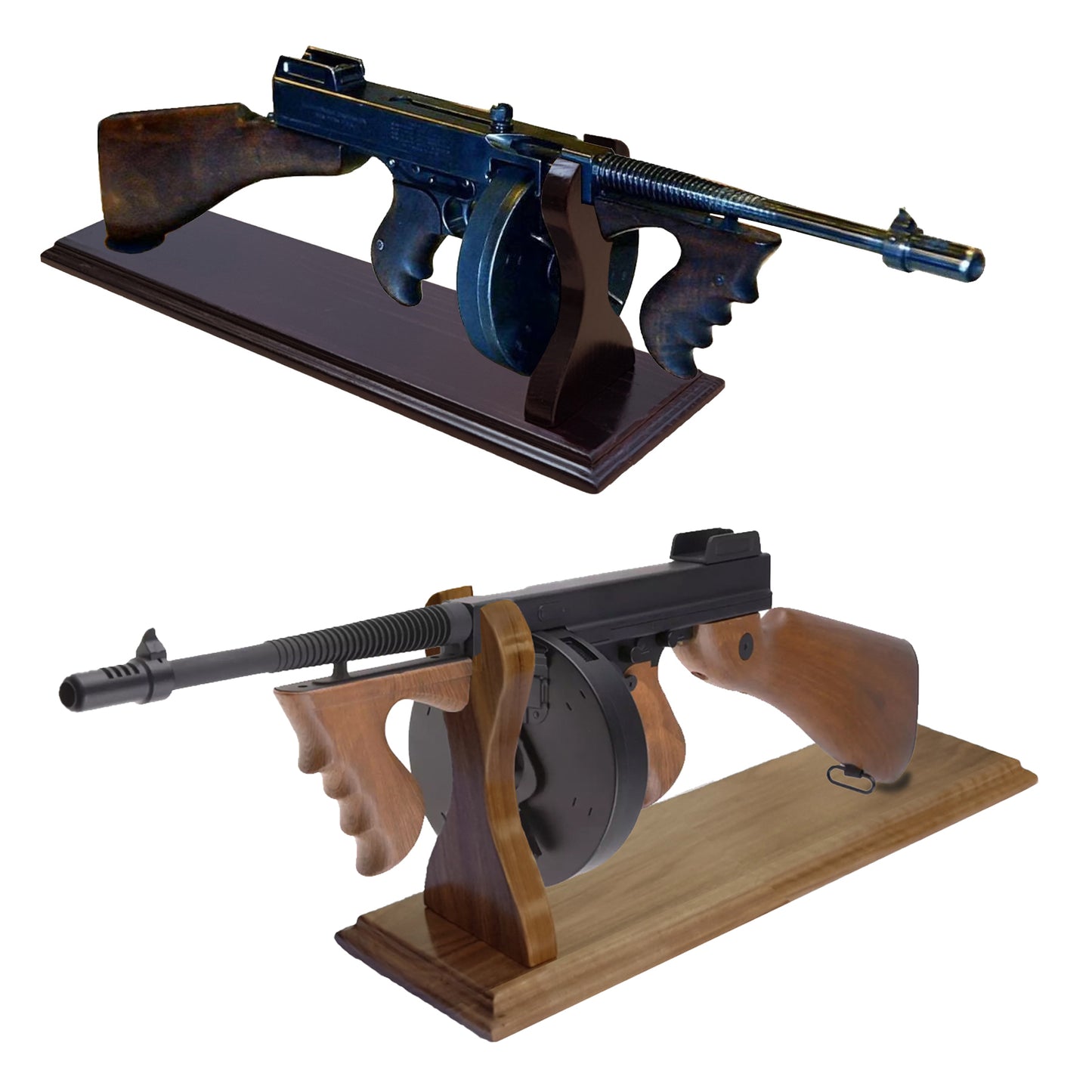 Stand for The Submachine Thompson (Tommy Gun) - Natural Wood