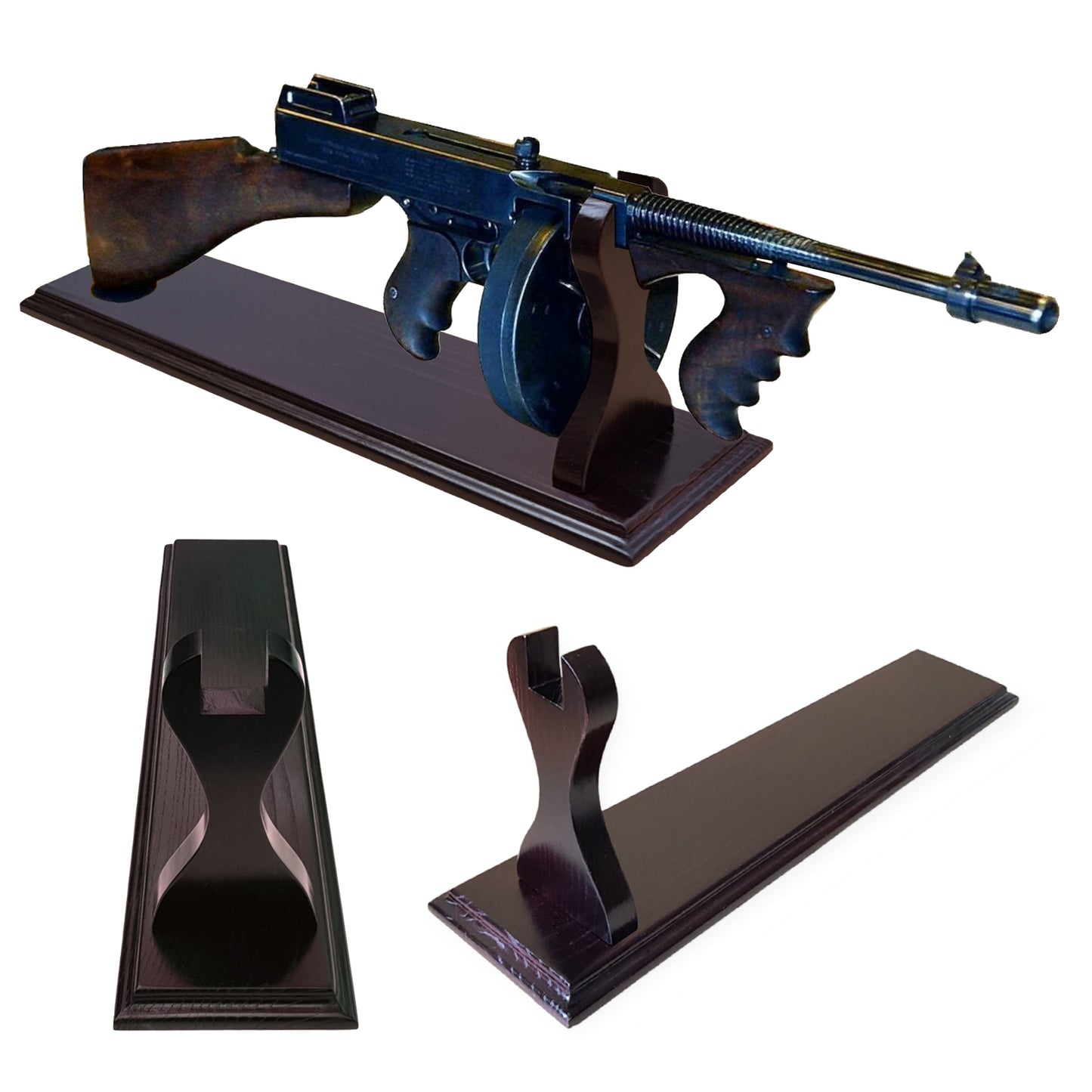 Stand for The Submachine Thompson (Tommy Gun) - Natural Wood