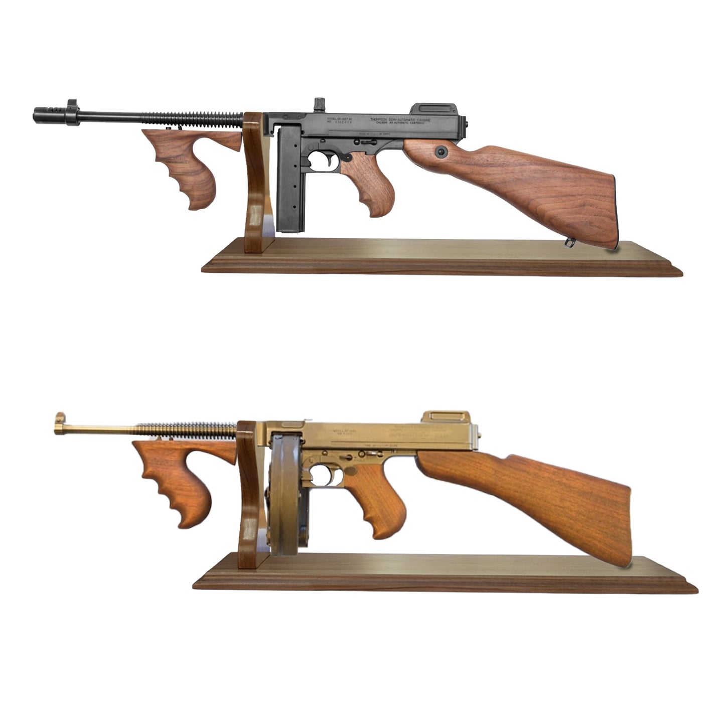 Stand for The Submachine Thompson (Tommy Gun) - Natural Wood