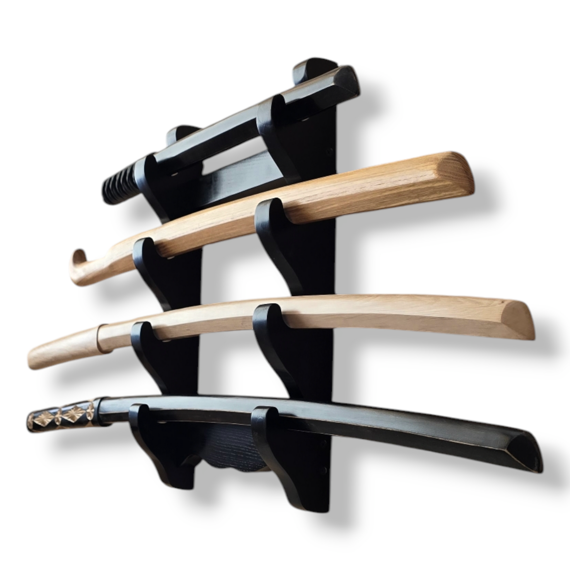 Wooden Katana & Bokken wall rack for martial arts swords