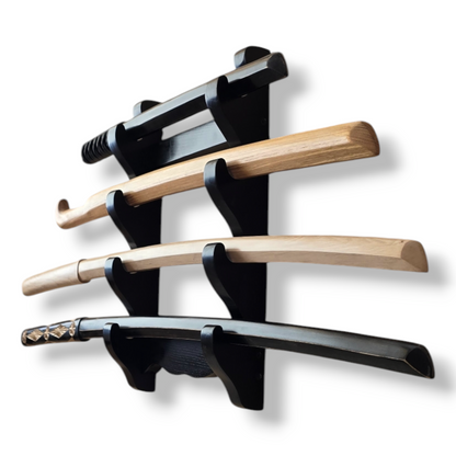 Wooden Katana & Bokken wall rack for martial arts swords