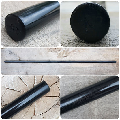 Wooden Bo long pole stick 182 cm (71,7")/Diameter 30 mm(1.18") - Robinia (White acacia)