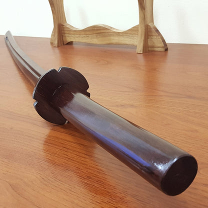Japanese Bokken Daito 102 (40.1") with groove and tsuba - Aikido,Kendo - European Hornbeam