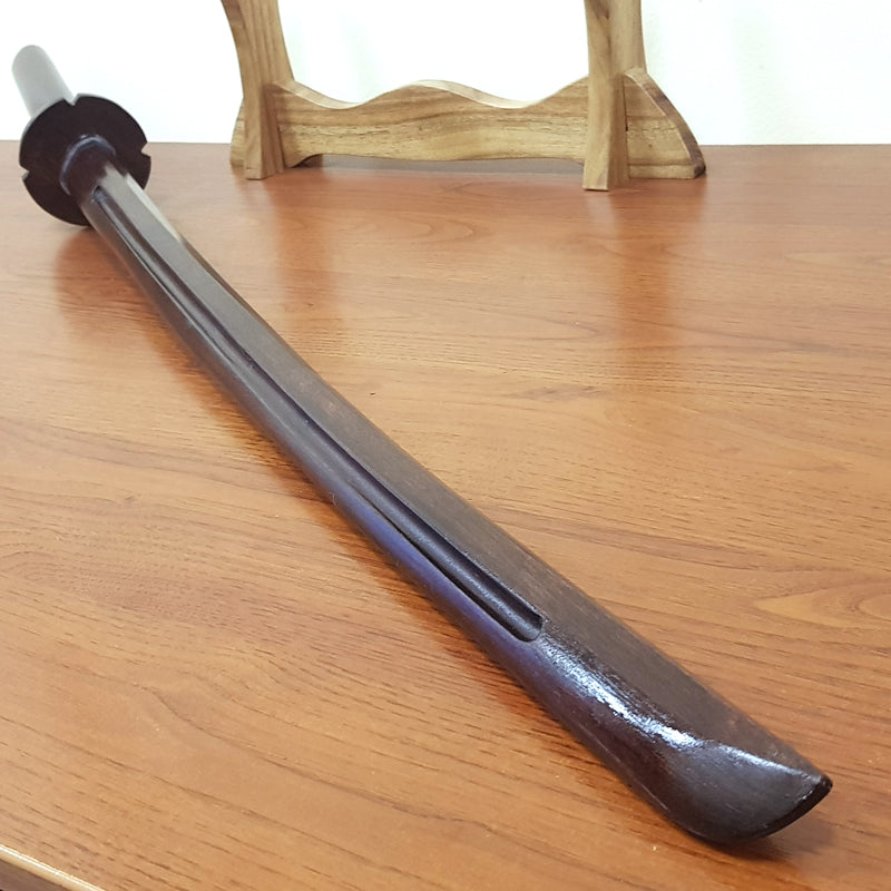 Japanese Bokken Daito 102 (40.1") with groove and tsuba - Aikido,Kendo - European Hornbeam