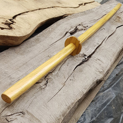 Wooden Long Chinese two-handed wushu sword Miao Dao 150 cm (59") - Robinia Wood
