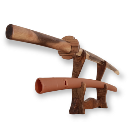 Wooden bokken Daito with tsuba, plastic saya for Iaido - Walnut