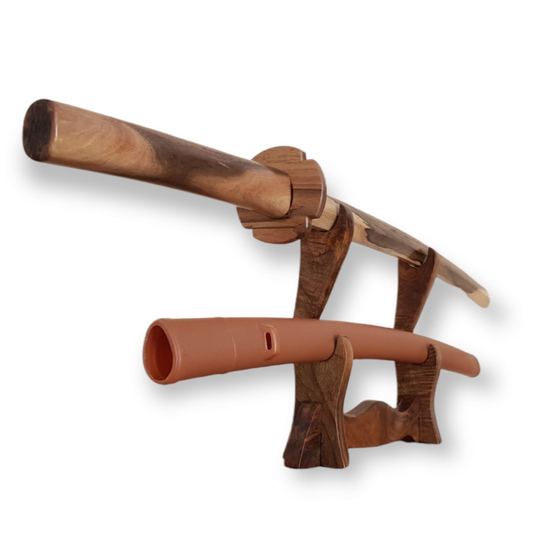 Wooden bokken Daito with tsuba, plastic saya for Iaido - Walnut