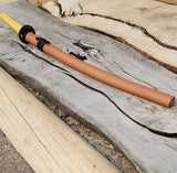 Дерев'яний боккен Дайто 102 см (40,1 дюйма) з канавкою, візерункова гумова цуба і купол, пластикова сая для Айкідо і Іайдо - Robinia Wood