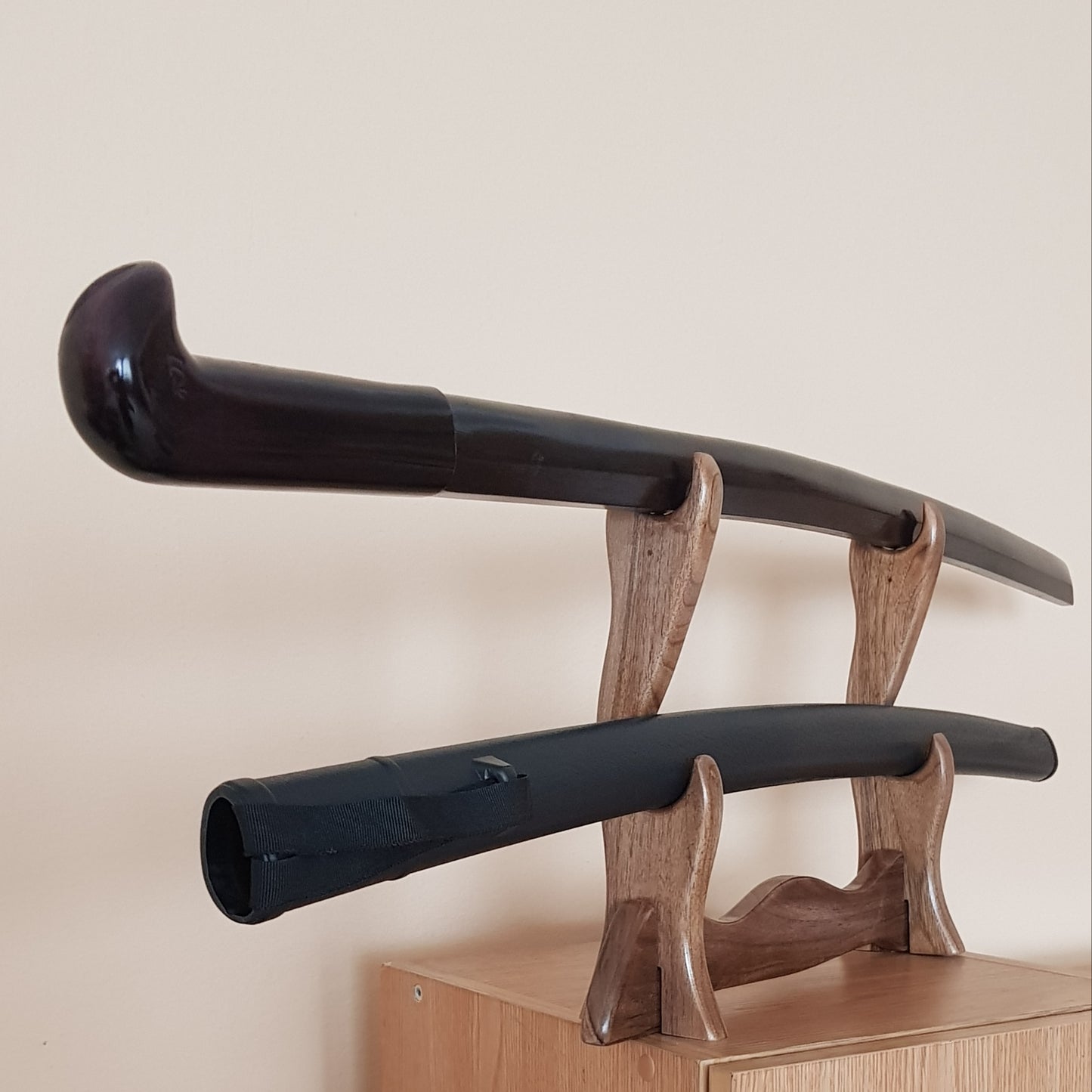 Wooden caucasian checker 93 cm (36.6") with plastic saya - Hornbeam wood